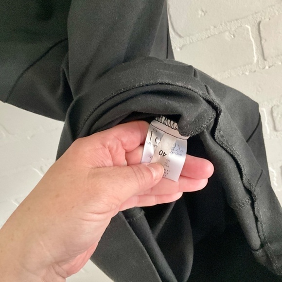 Tenax Mini dress LBD Bow embellished black Ruched Jewel Cap sleeve M - Picture 14 of 15